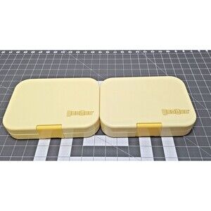 2 Yumbox Bento Kids Lunch Box Container Original Leakproof Yellow Reusable